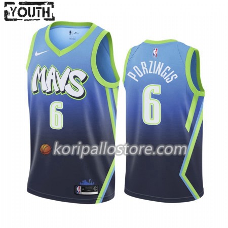 Dallas Mavericks Kristaps Porzingis 6 Nike 2019-2020 City Edition Lasten Pelipaidat Swingman
